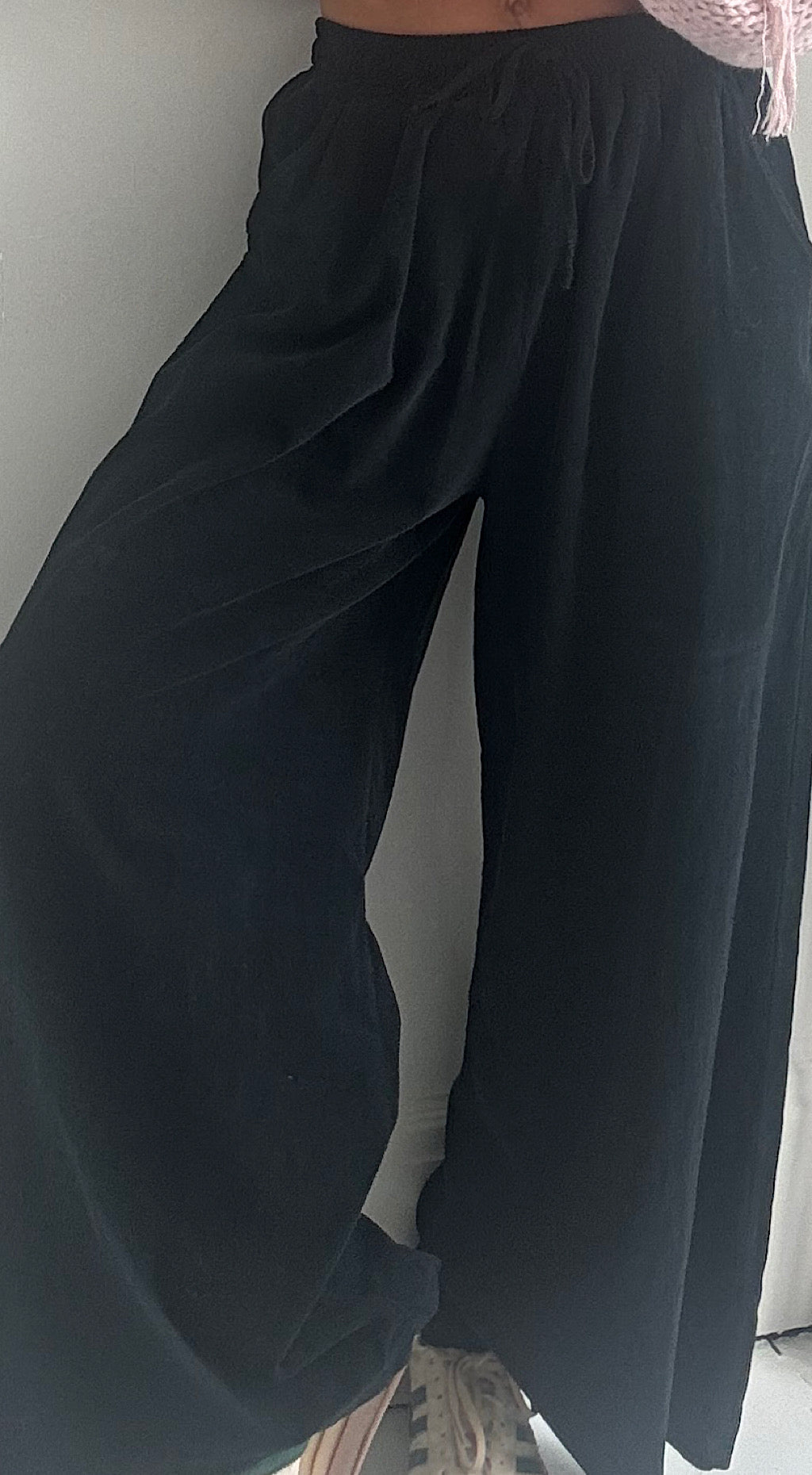 Flared Cord Pant - black