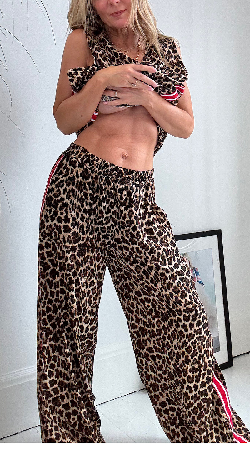 Leopard sport luxe pants