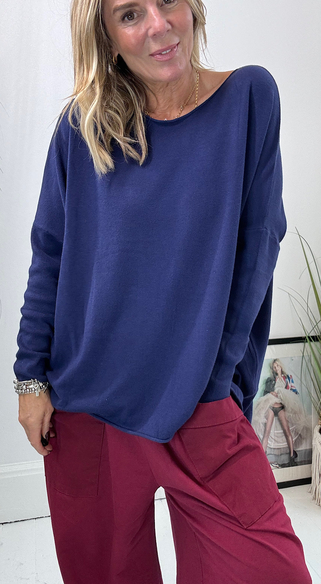 Relaxed Everyday Soft Knit - navy