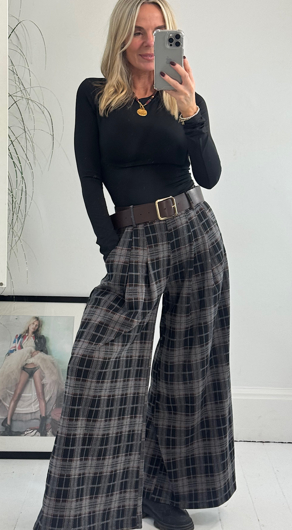 Traitors Peg Pant - charcoal mix