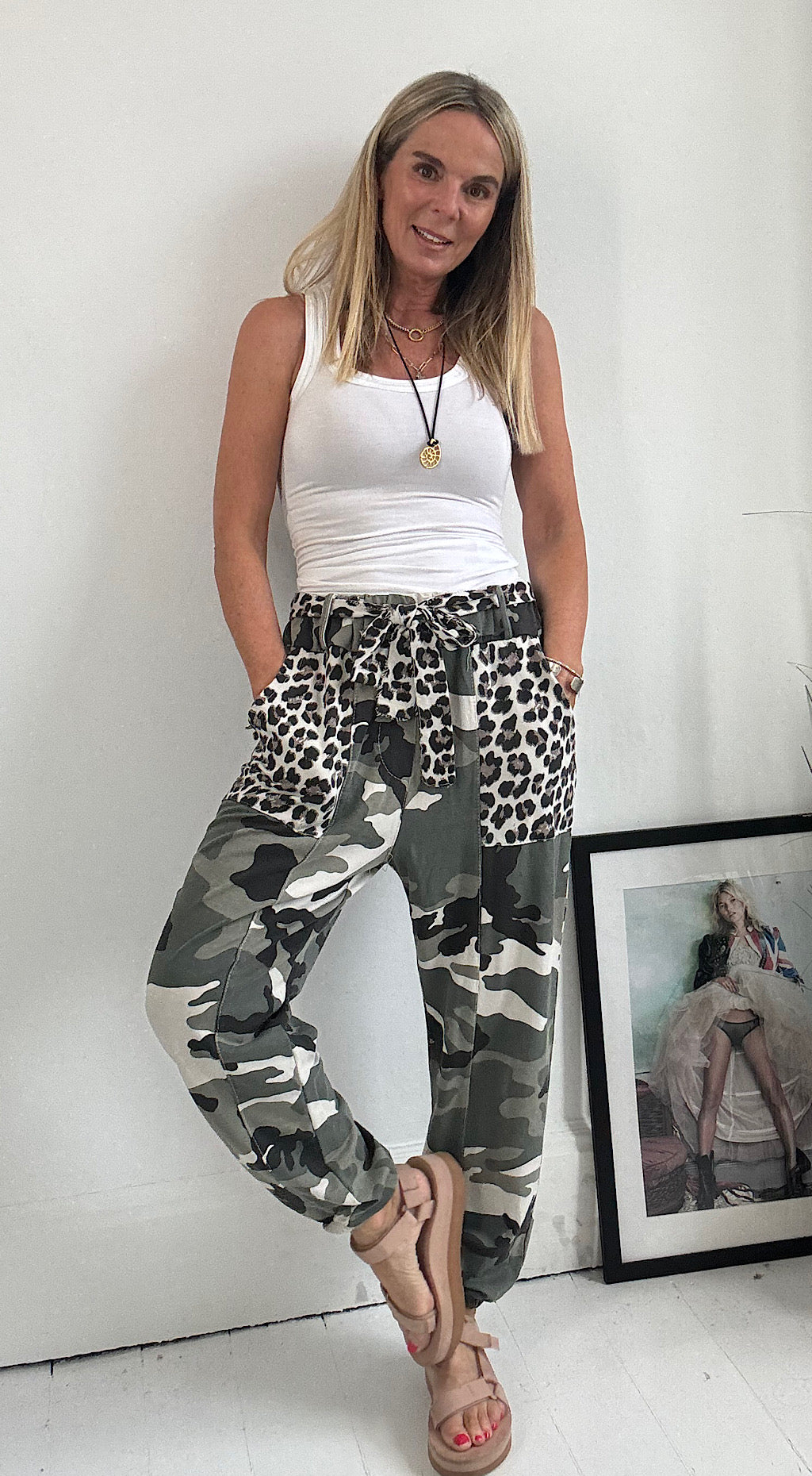Camo Leopard joggers