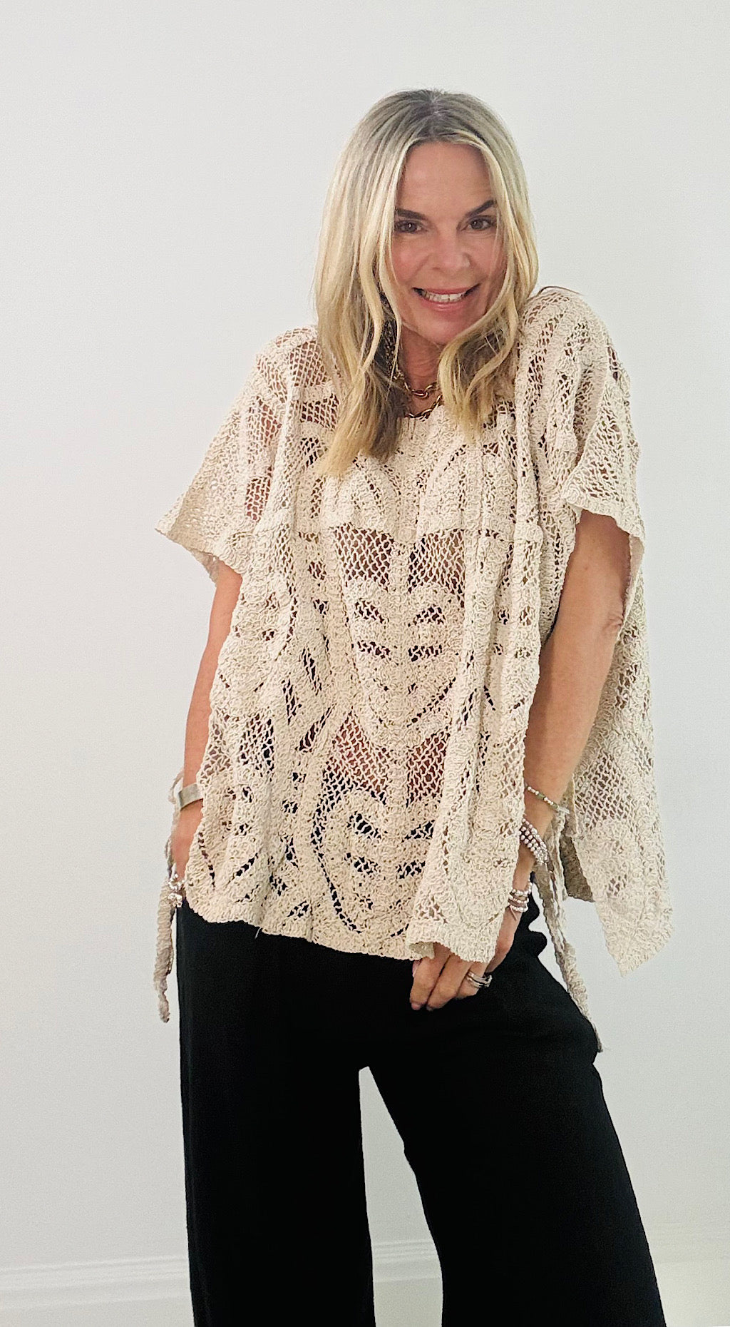 Crochet tie side top