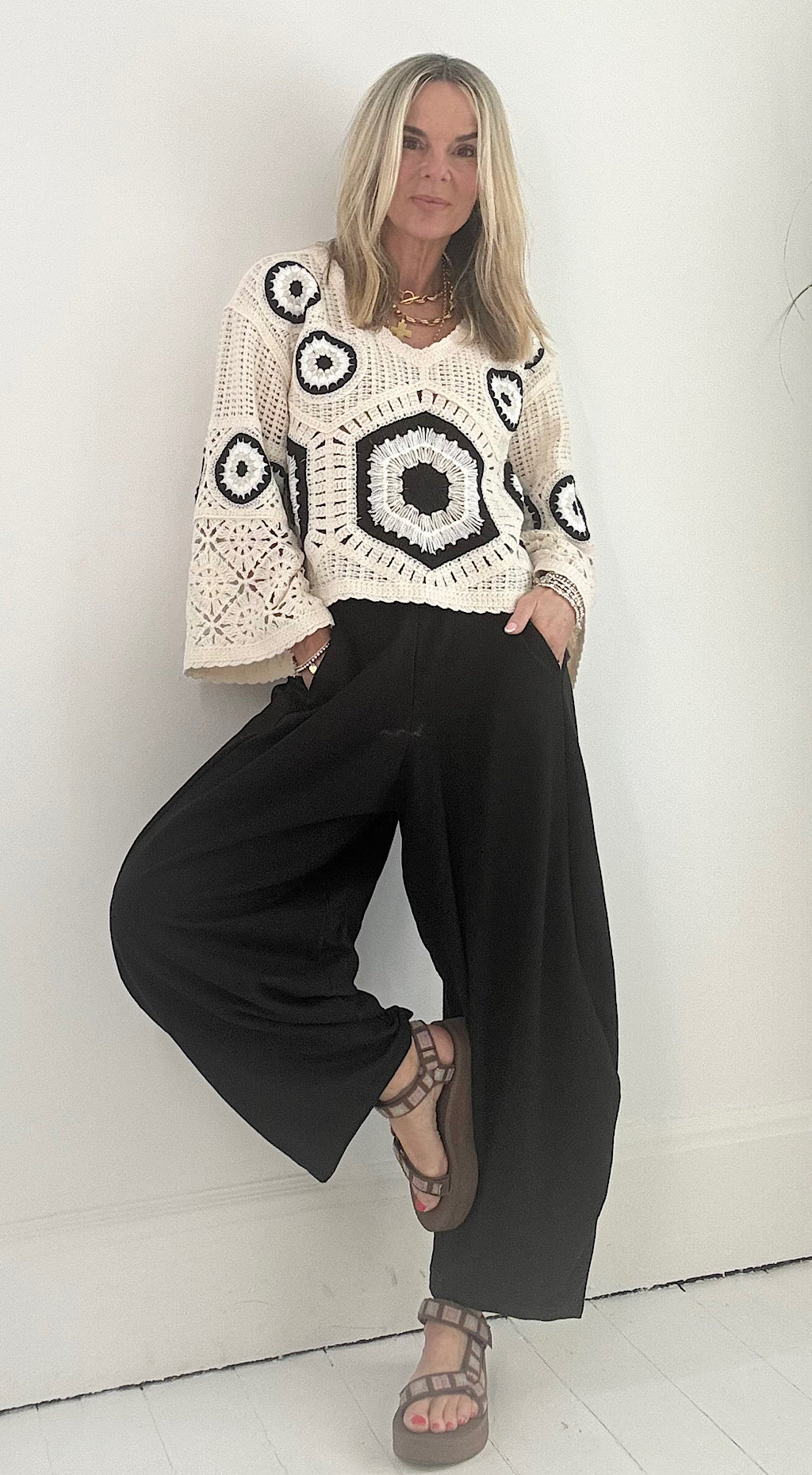 Hippy chick knit black