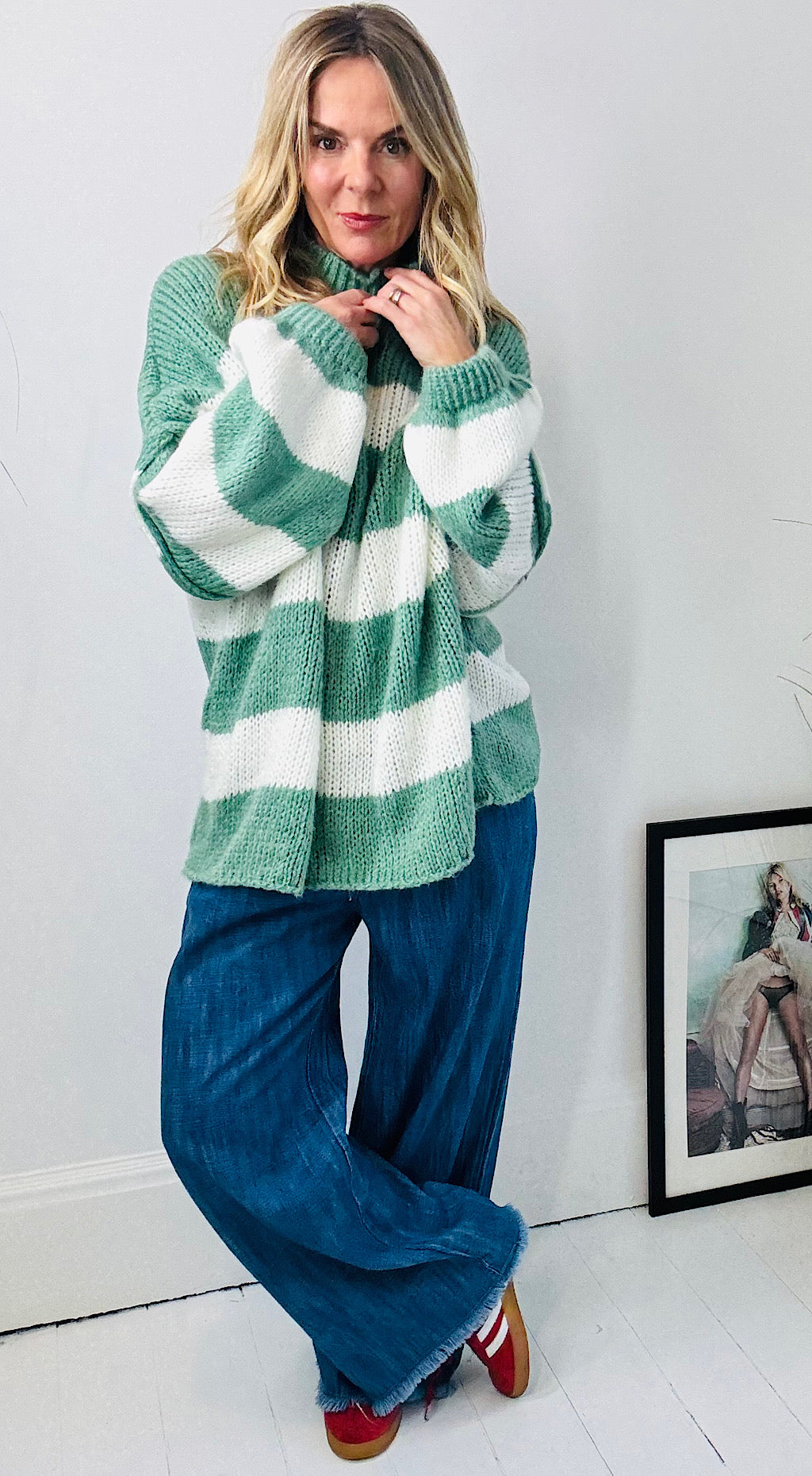 Cool Stripe Knit - green