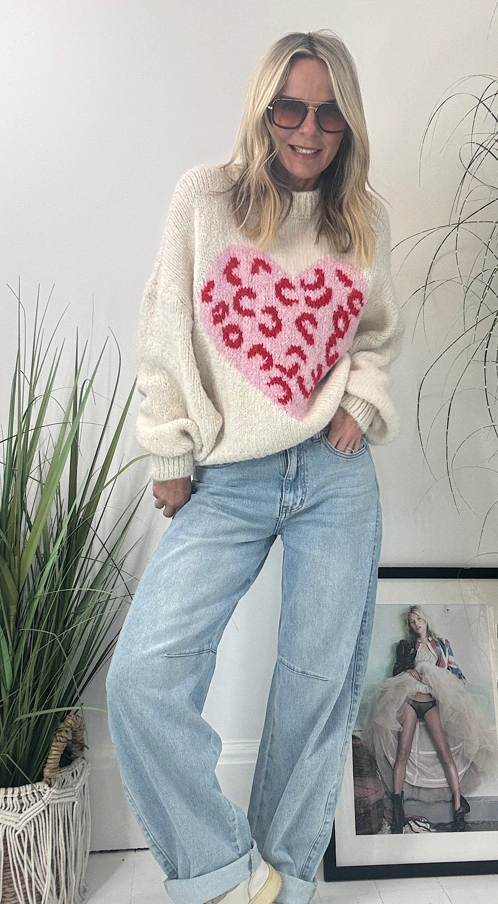 Pink Heart Knit