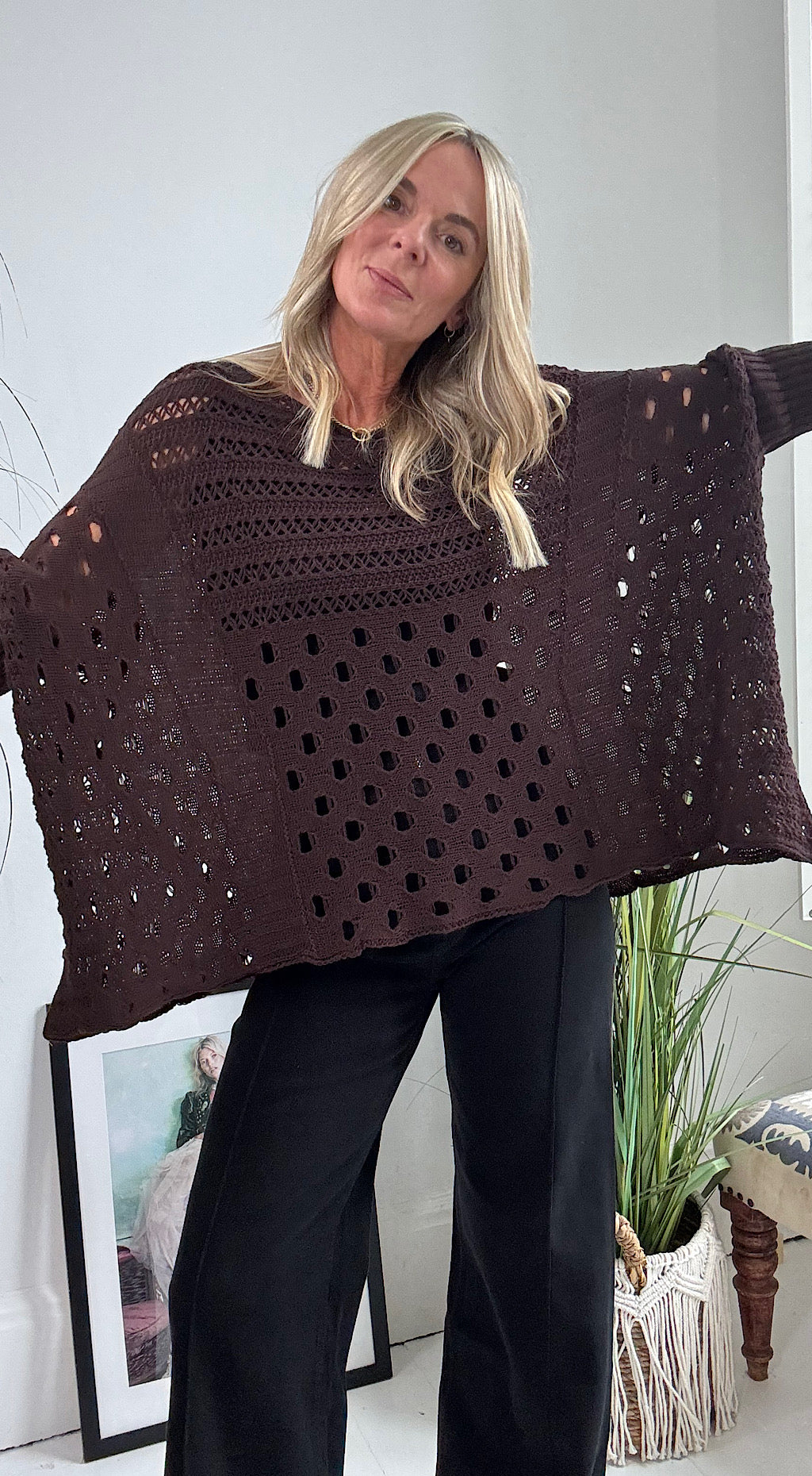 Crochet Knit - Chocolate