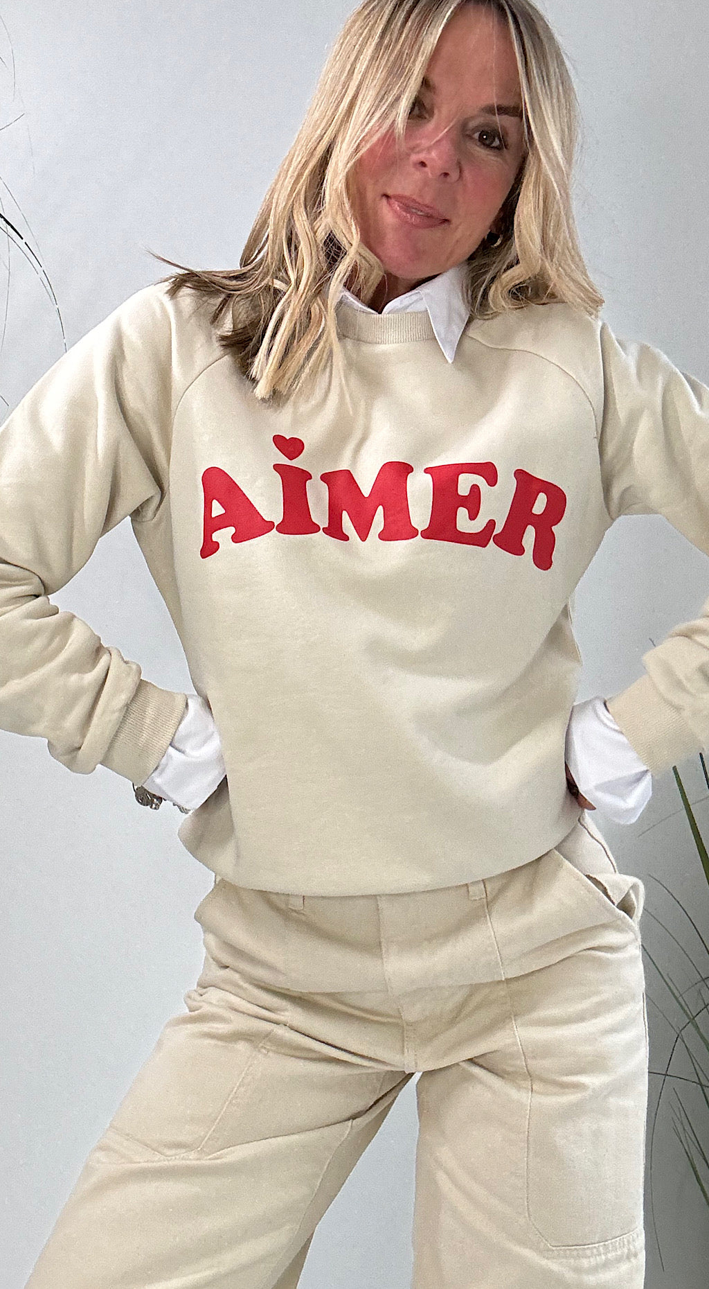 Aimer Sweat - cream