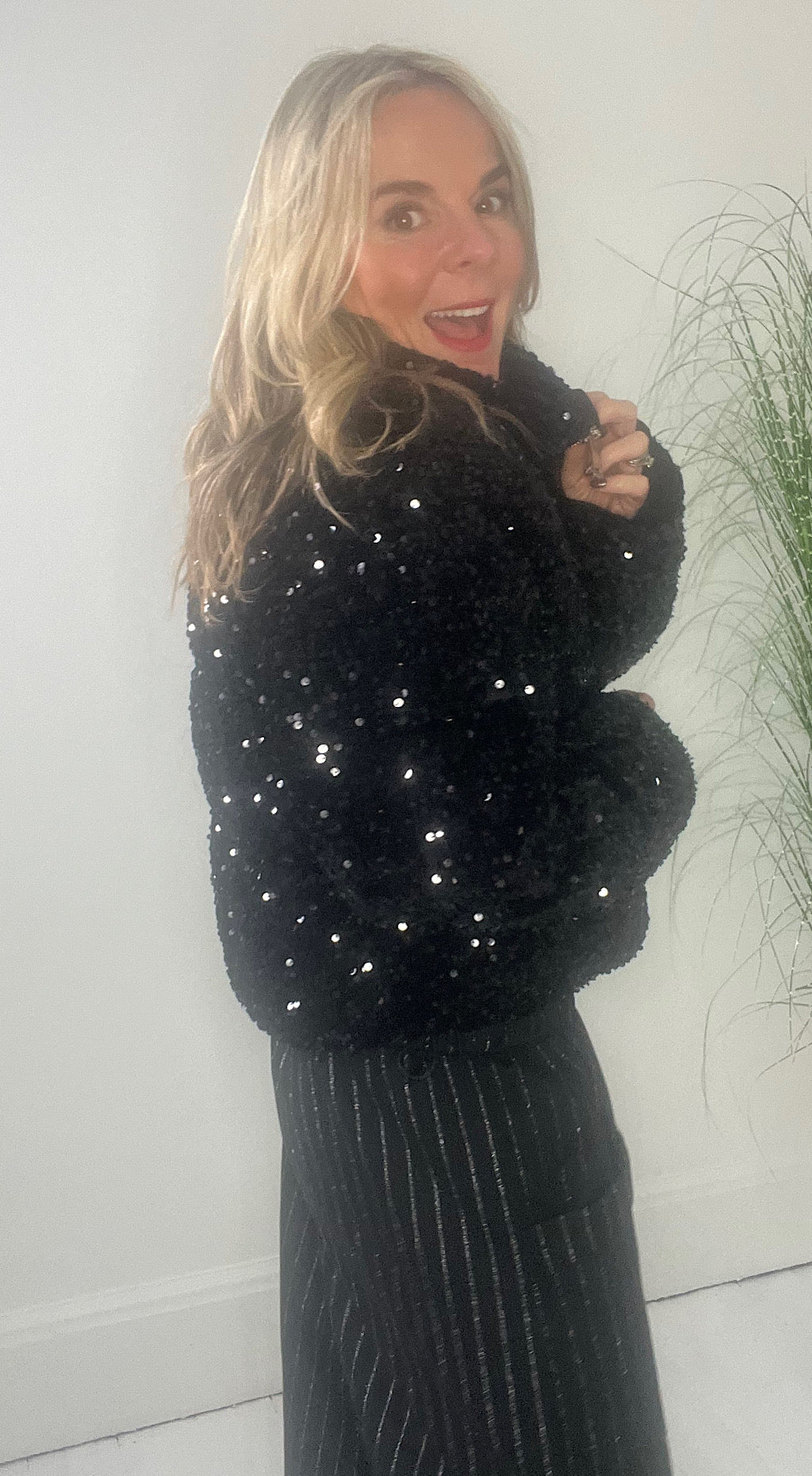 Sequin Bomber Jacket