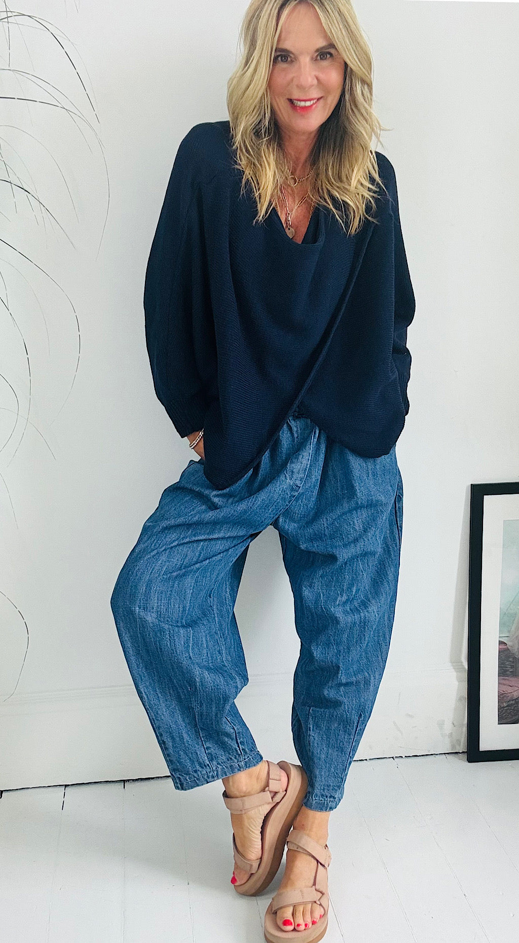 Crossover Knit Navy