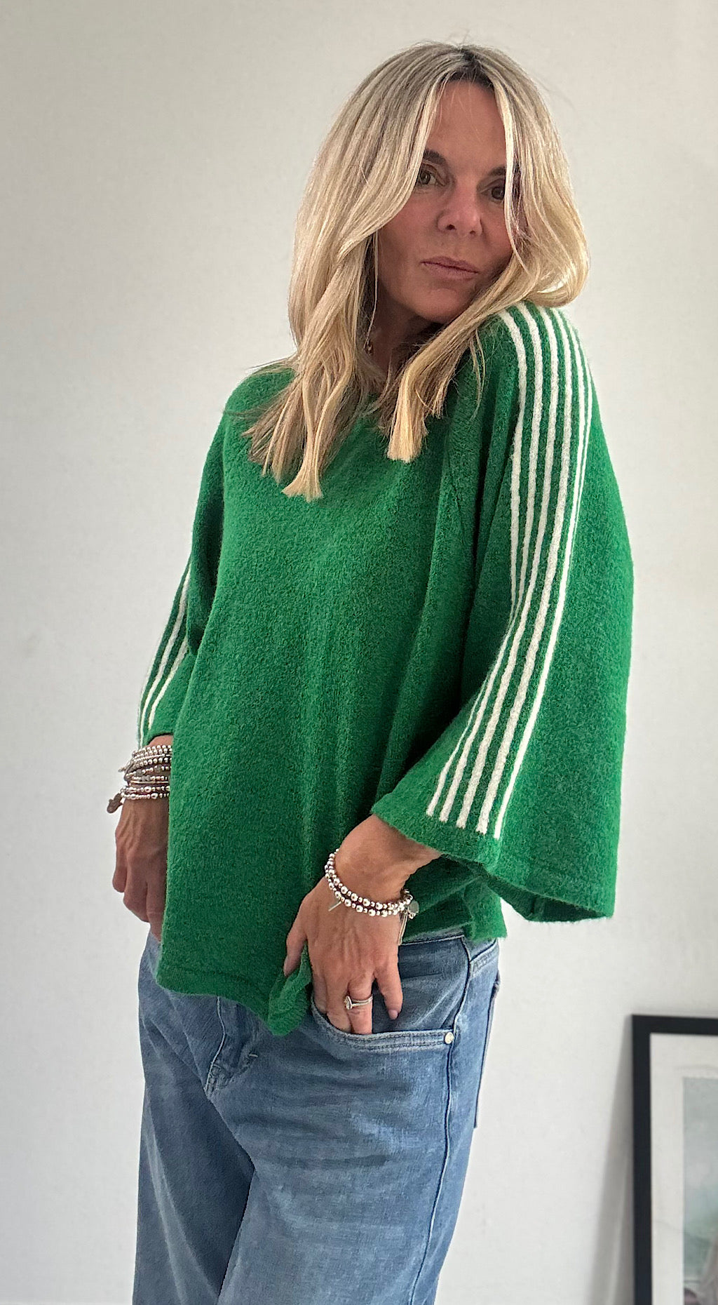 Retro Sporty Knit - green