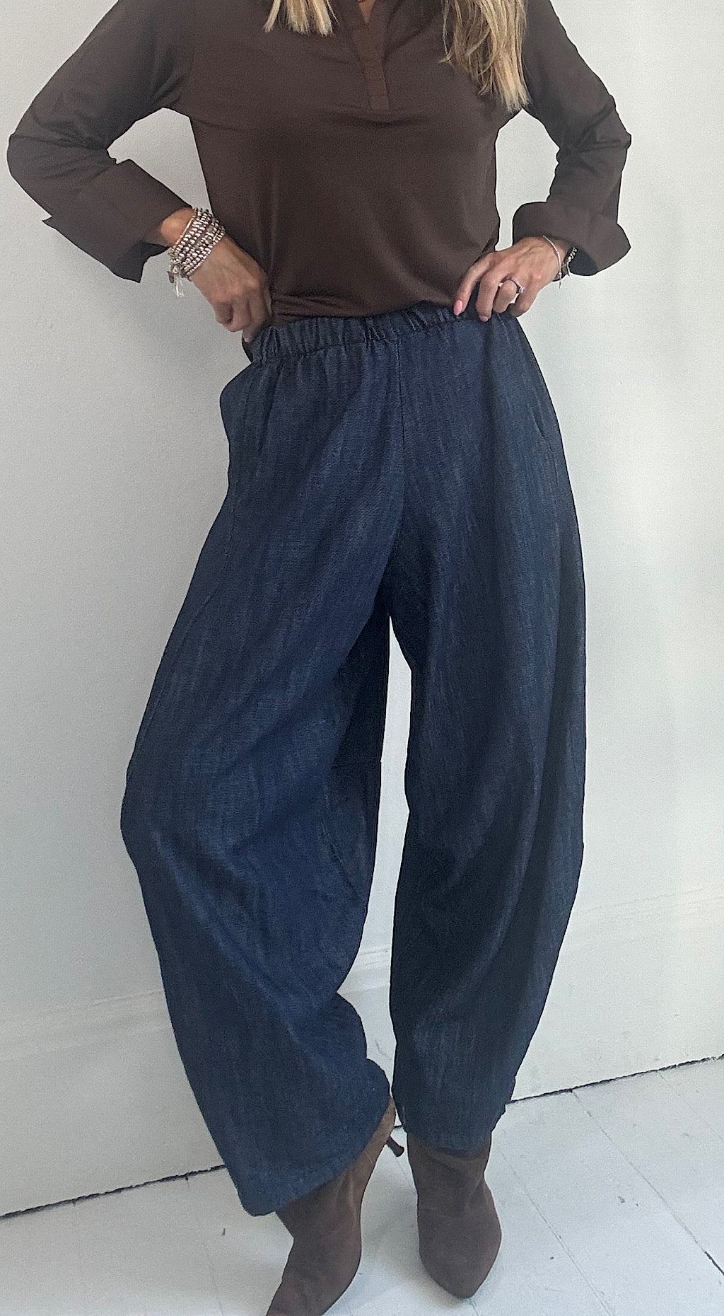 Dark Denim Cocoon Pants