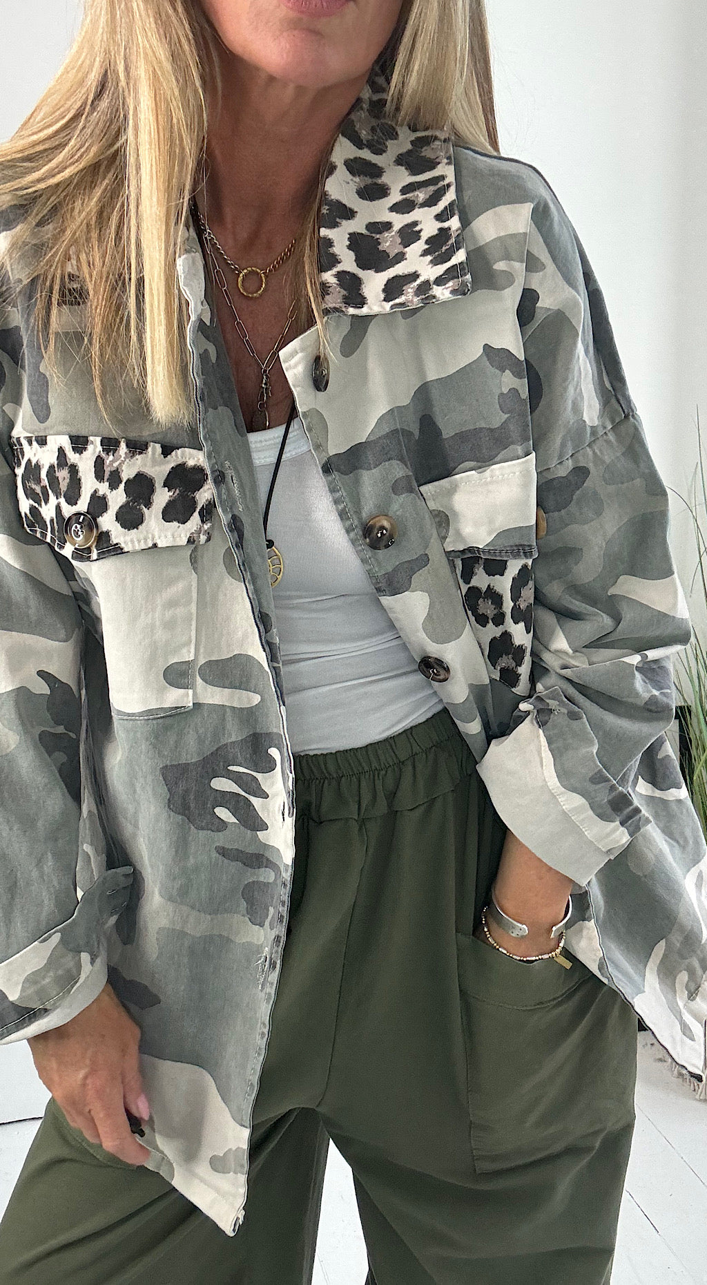Camo Leopard Shacket