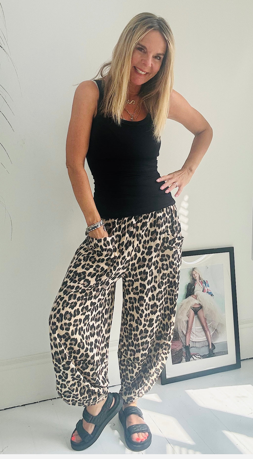 Pocket Cocoon Leopard Pant