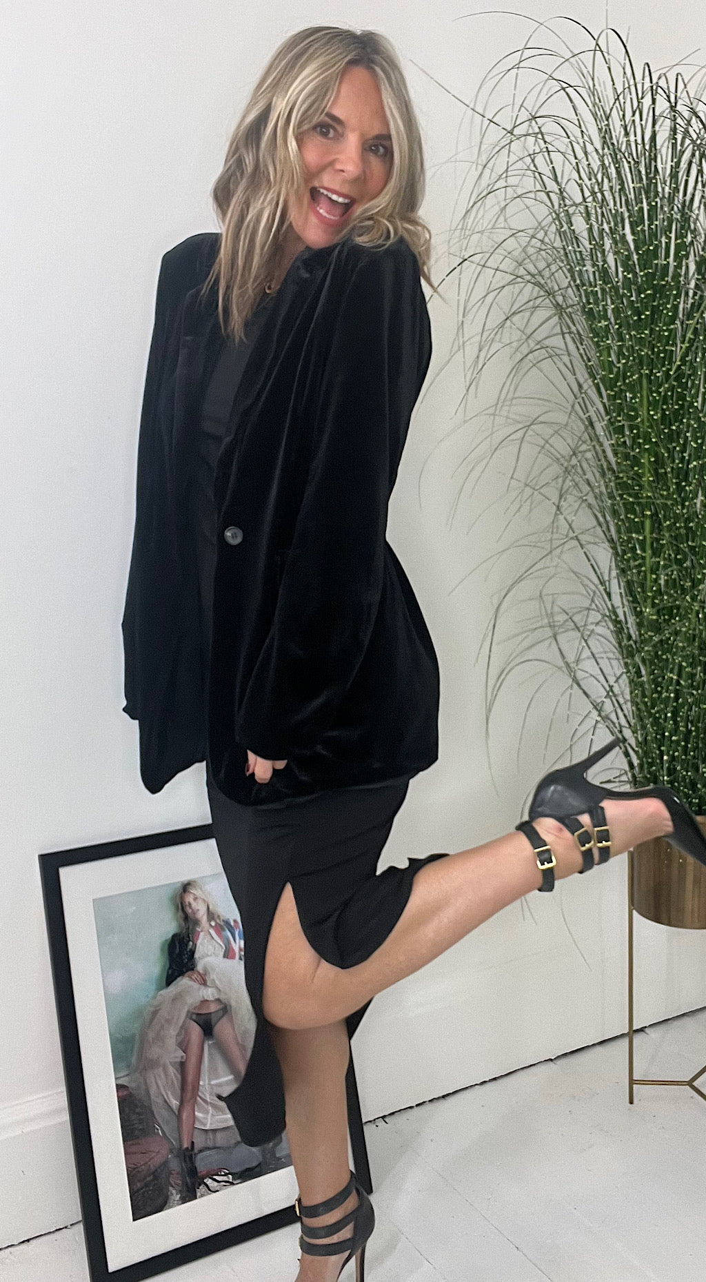 Velvet boyfriend Blazer- black