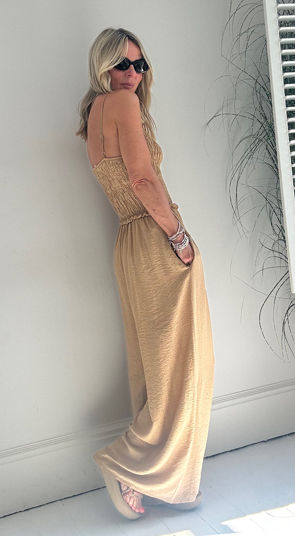 Camel jumpsuit