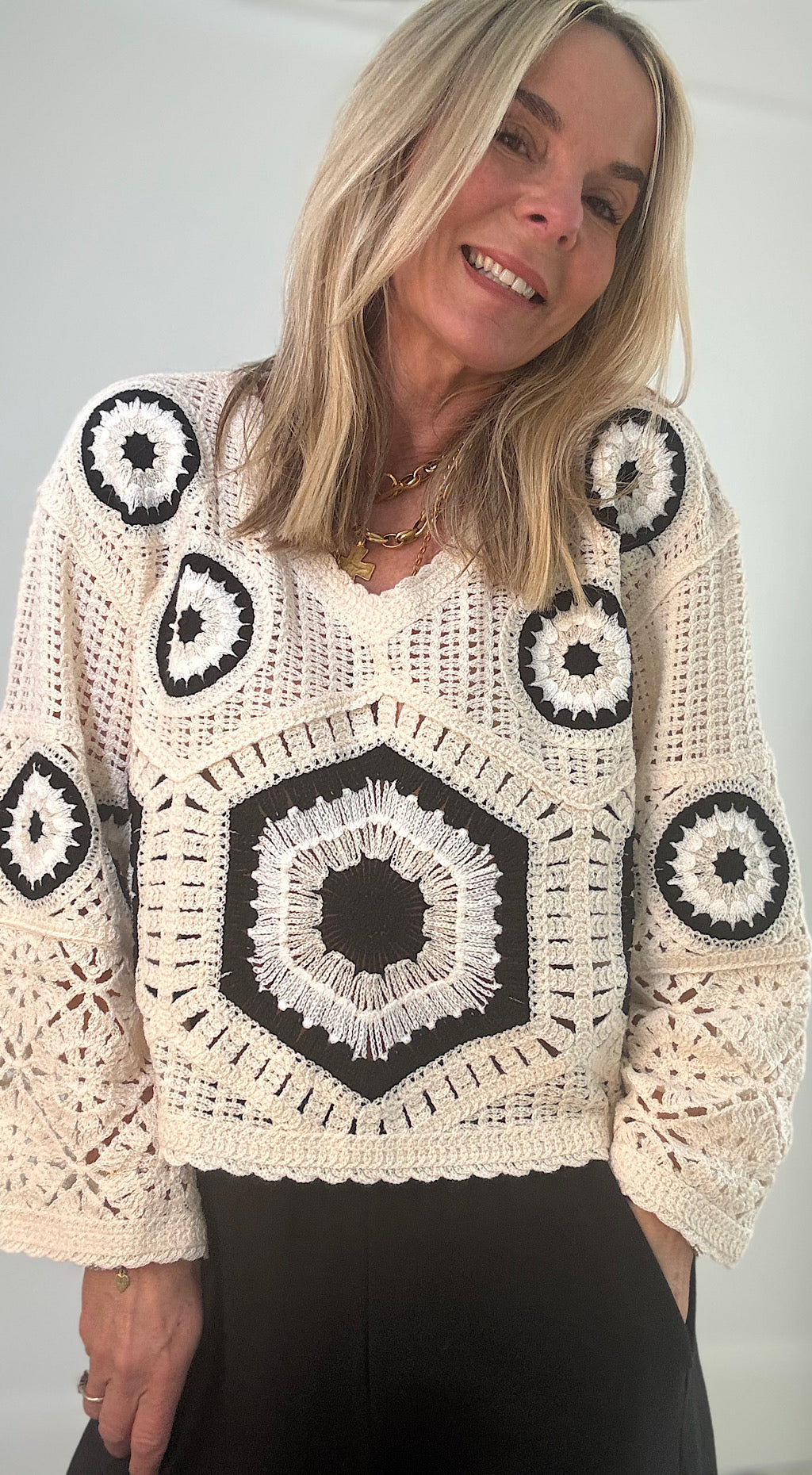 Hippy chick knit black