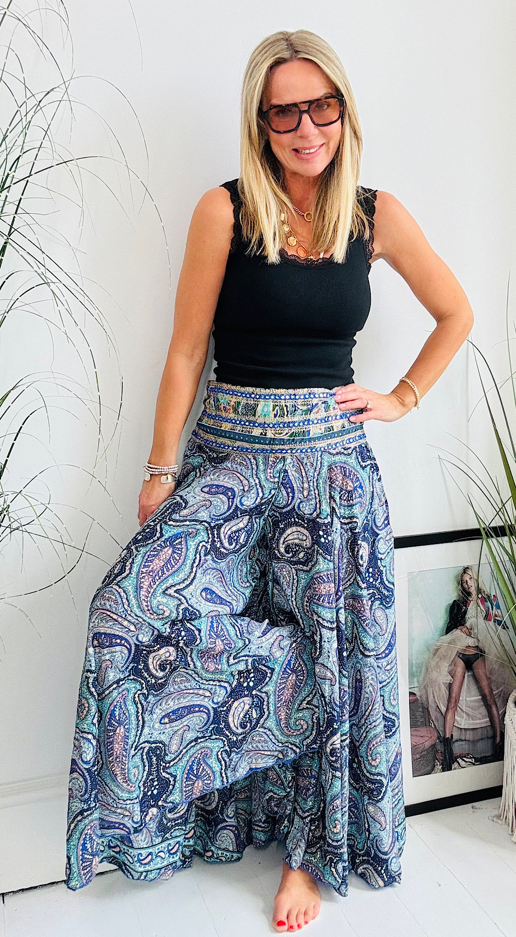 Indian palazzo pants Navy