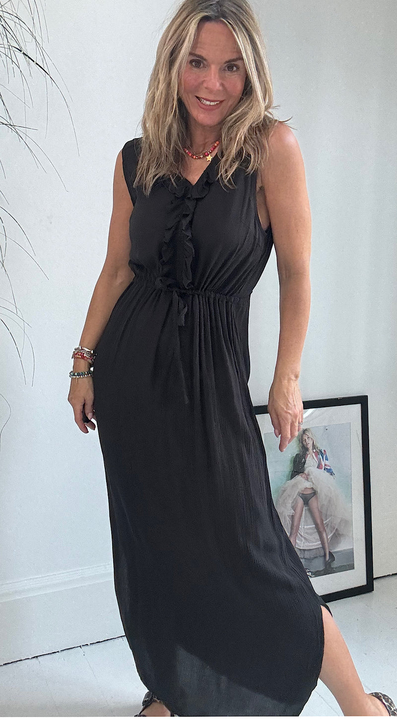 Marrakech Frill Dress - black