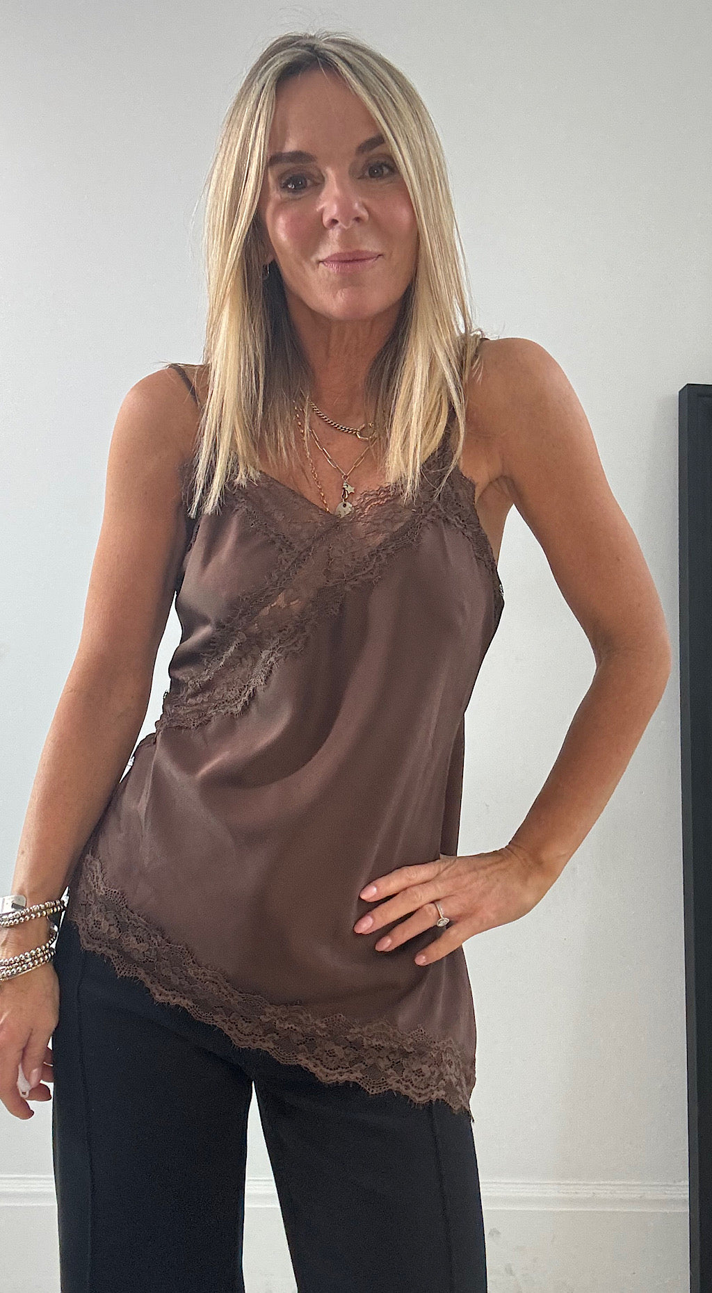 Cami top brown