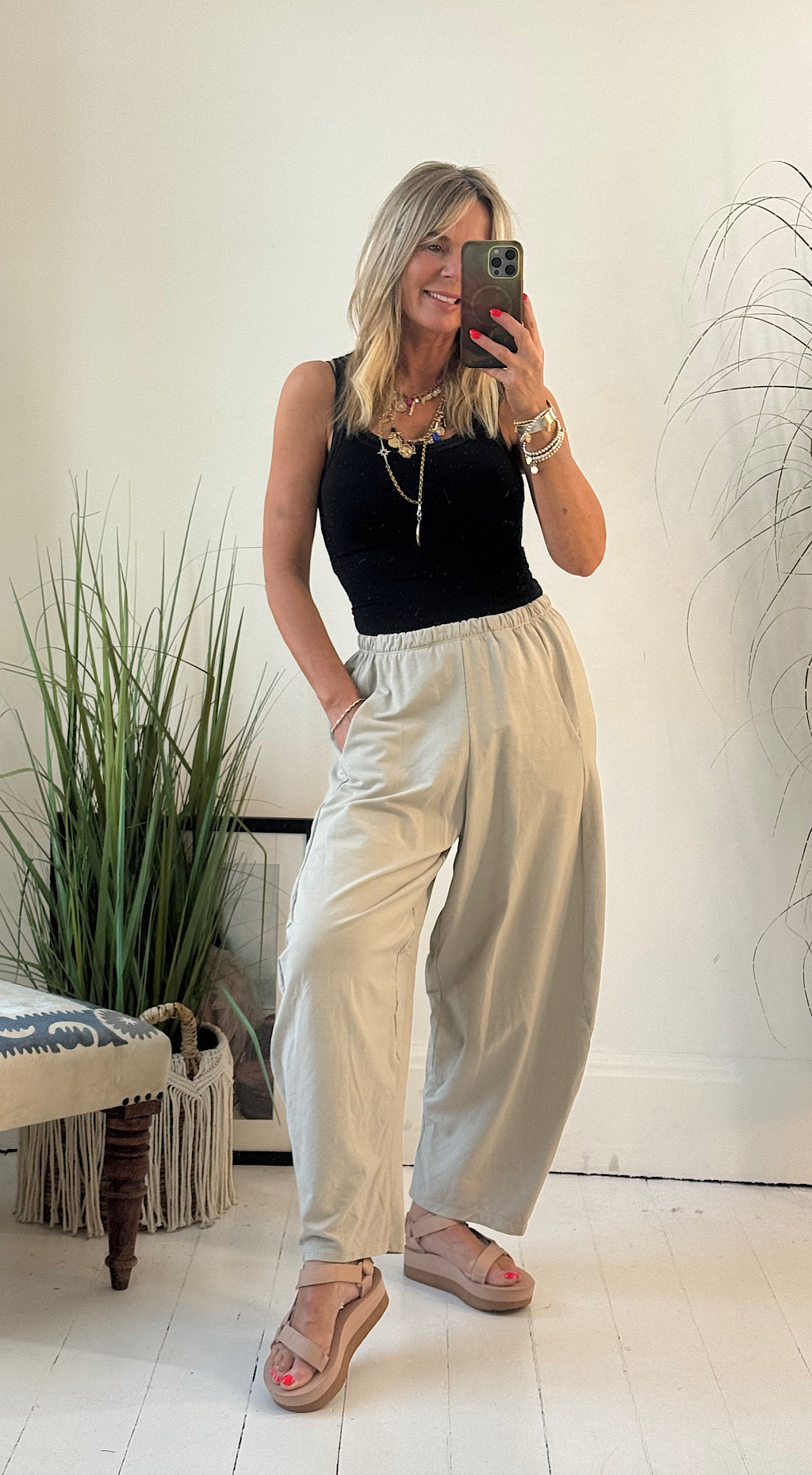 Cocoon pant - stone