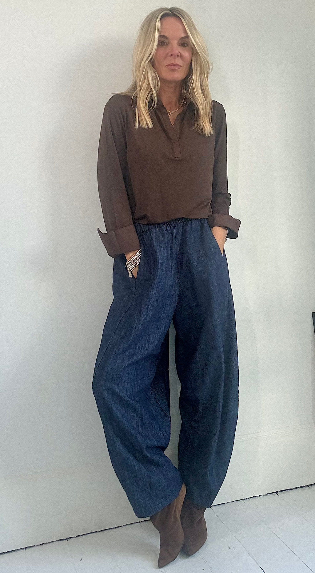 Dark Denim Cocoon Pants